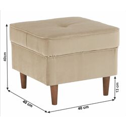 Puf Tempo Kondela Rufino 2 New (Golden Beige/Walnut) Thumb