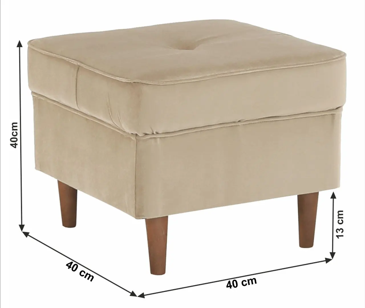 Puf Tempo Kondela Rufino 2 New (Golden Beige/Walnut) - 7