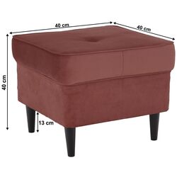 Puf Tempo Kondela Rufino 3 (Antique Pink/Walnut) Thumb