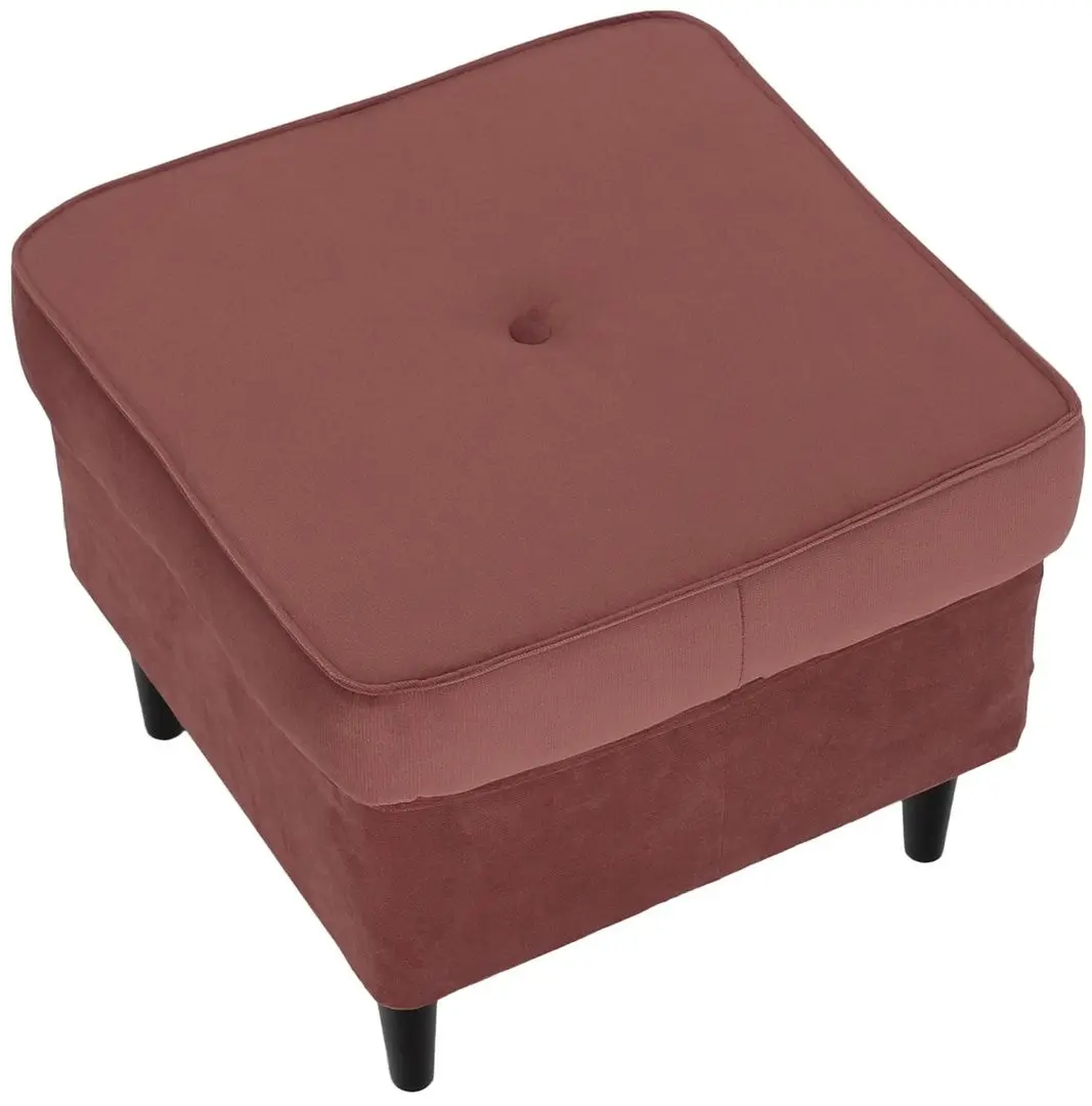 Puf Tempo Kondela Rufino 3 (Antique Pink/Walnut)
