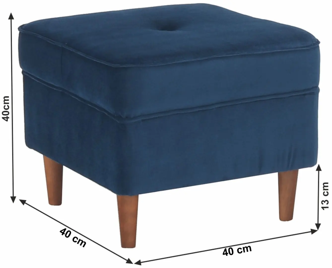 Пуф Tempo Kondela Rufino 3 (Blue/Walnut)