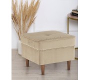 Puf Tempo Kondela Rufino 3 (Golden-Beige/Walnut)