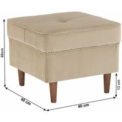 Puf Tempo Kondela Rufino 3 (Golden-Beige/Walnut) Thumb