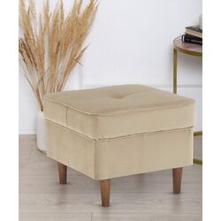 Puf Tempo Kondela Rufino 3 (Golden-Beige/Walnut)