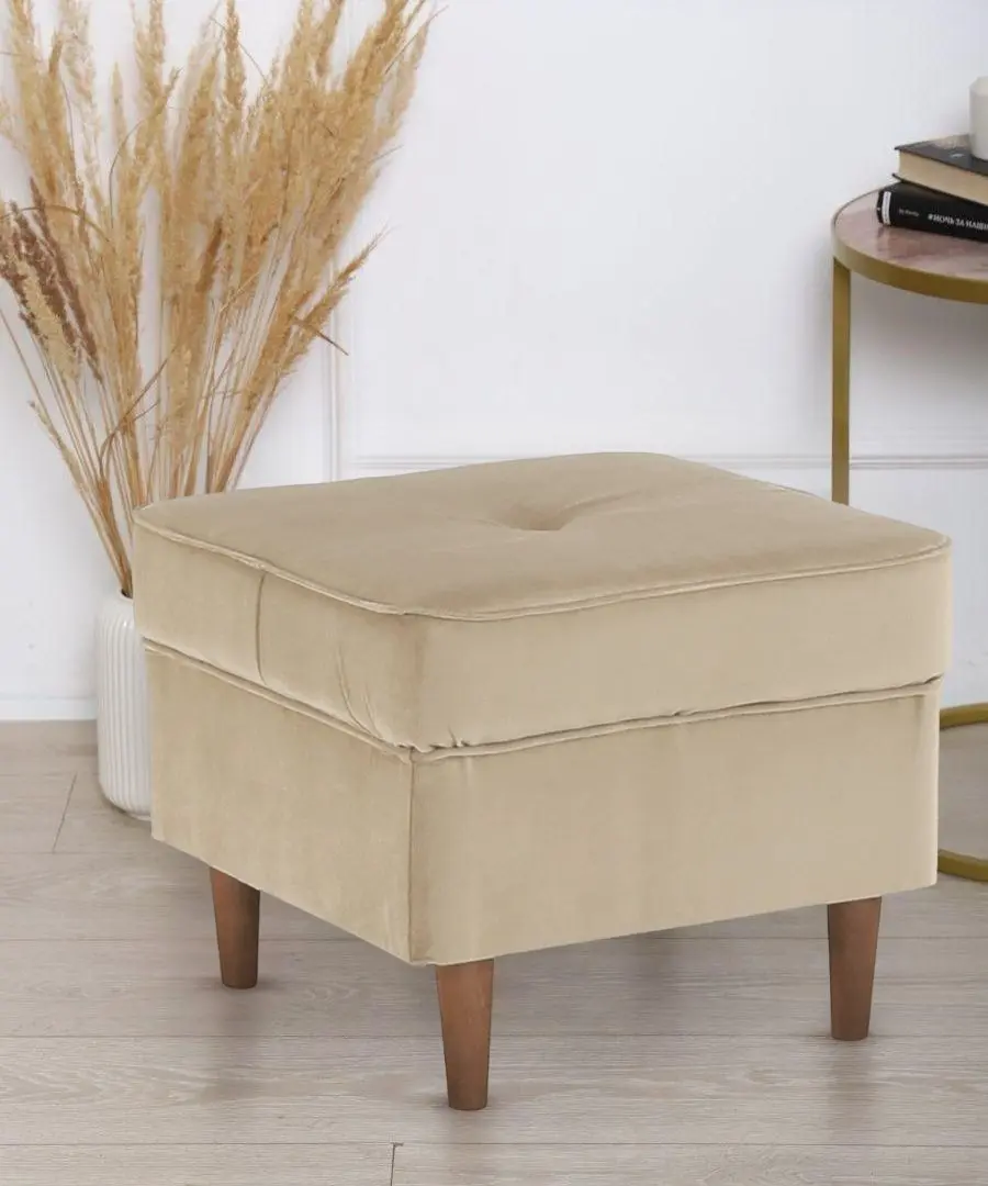 Puf Tempo Kondela Rufino 3 (Golden-Beige/Walnut)