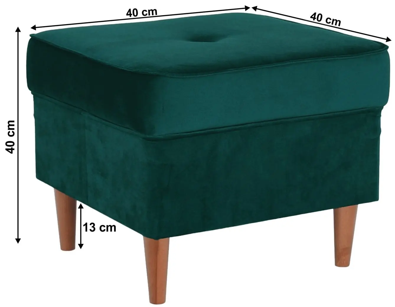 Puf Tempo Kondela Rufino 3 (Green/Walnut)