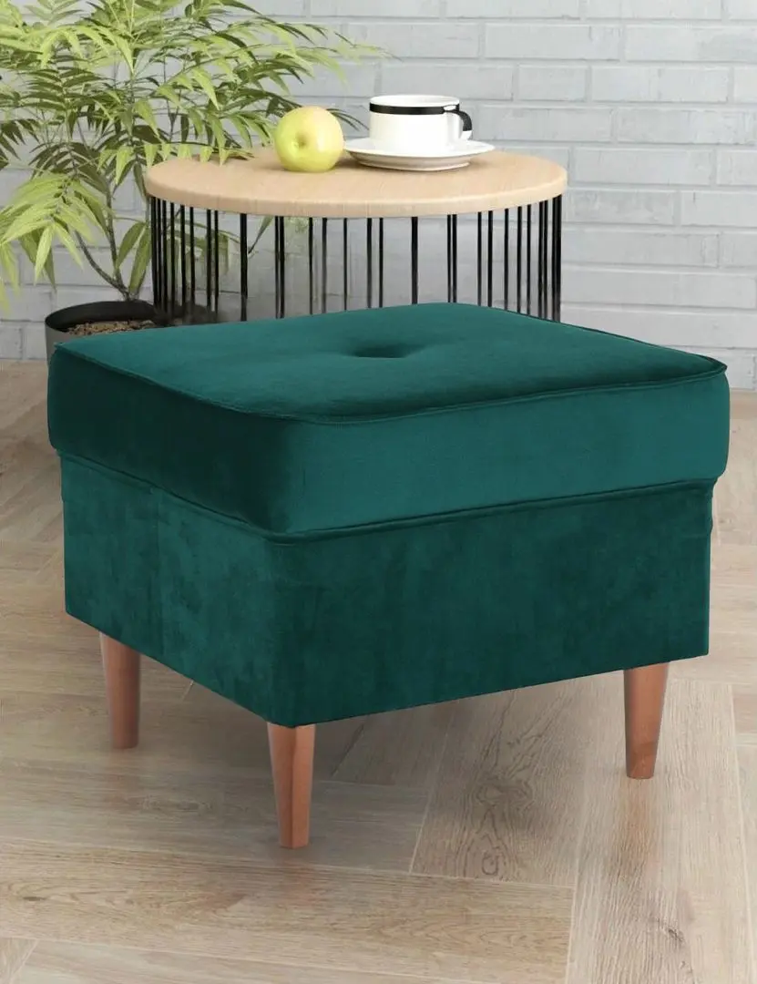 Puf Tempo Kondela Rufino 3 (Green/Walnut)