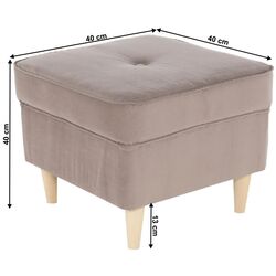 Пуф Tempo Kondela Rufino 3 (Grey-Beige/Beech) Thumb