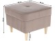 Puf Tempo Kondela Rufino 3 (Grey-Beige/Beech)