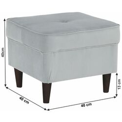 Puf Tempo Kondela Rufino 3 (Light Grey/Walnut) Thumb