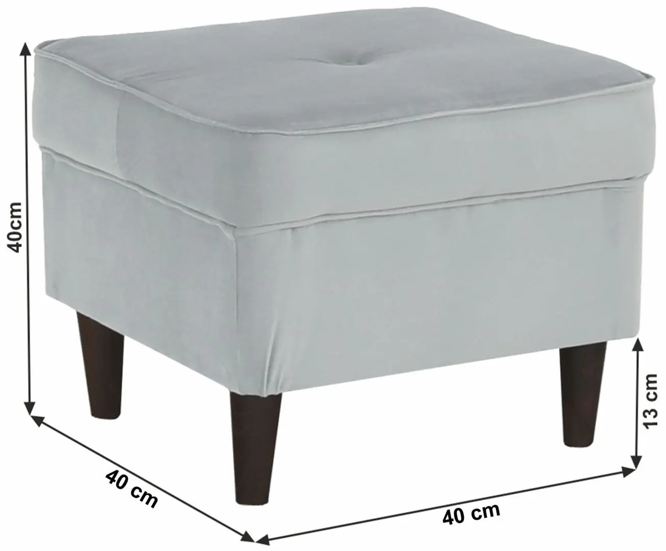 Puf Tempo Kondela Rufino 3 (Light Grey/Walnut) - 2