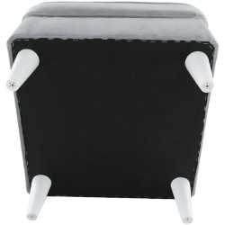 Пуф Tempo Kondela Rufino 3 New (Light Gray/White) Thumb