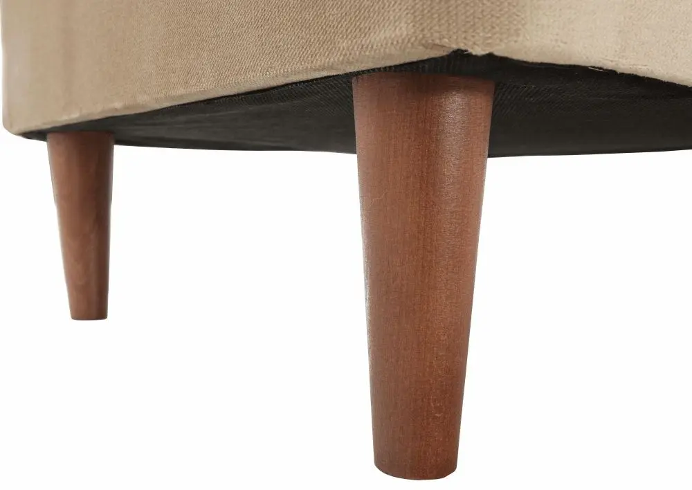 Puf Tempo Kondela Rufino New (Golden Beige/Walnut) - 5