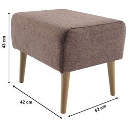 Пуф Tempo Kondela Samy (Antique Rose/Beech) Thumb