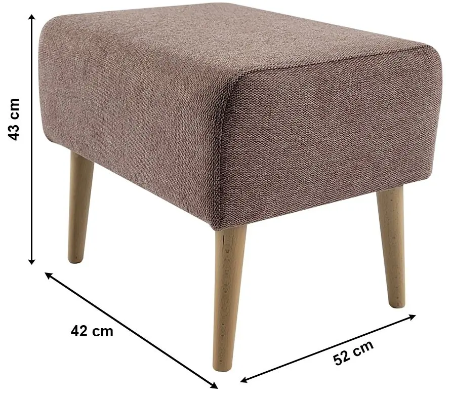 Пуф Tempo Kondela Samy (Antique Rose/Beech) - 2