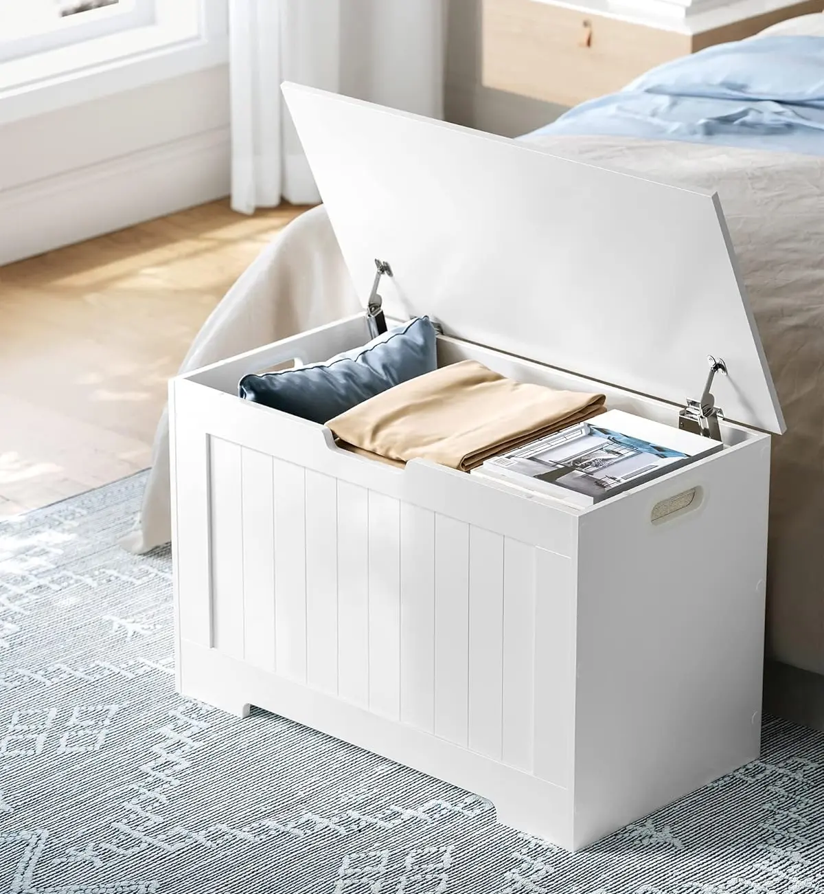 Bancheta Vasagle LHS11WT (White) - 3