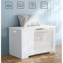 Bancheta Vasagle LHS11WT (White) Thumb