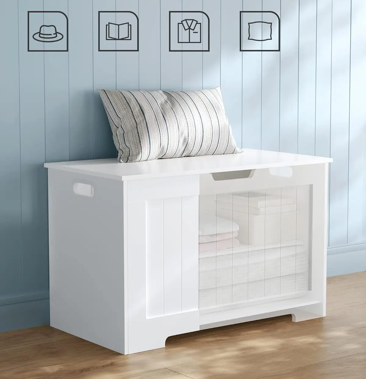 Bancheta Vasagle LHS11WT (White) - 4