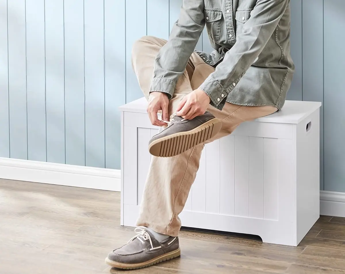 Bancheta Vasagle LHS11WT (White) - 5