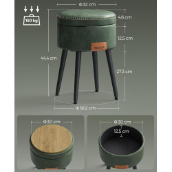 Пуф-табурет Vasagle Ekho LOM005C01 (Forest Green) Thumb