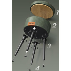 Пуф-табурет Vasagle Ekho LOM005C01 (Forest Green) Thumb