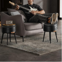 Пуф Vasagle Ekho LOM005B01 (Ink Black) Thumb