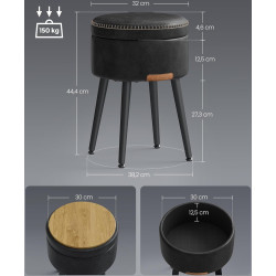 Пуф Vasagle Ekho LOM005B01 (Ink Black) Thumb