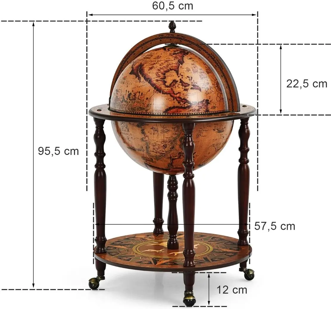 Masa de servit bar Costway JV10058 (Brown)