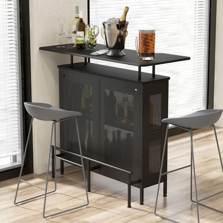 Барный стол Costway JV10836DK (Black)