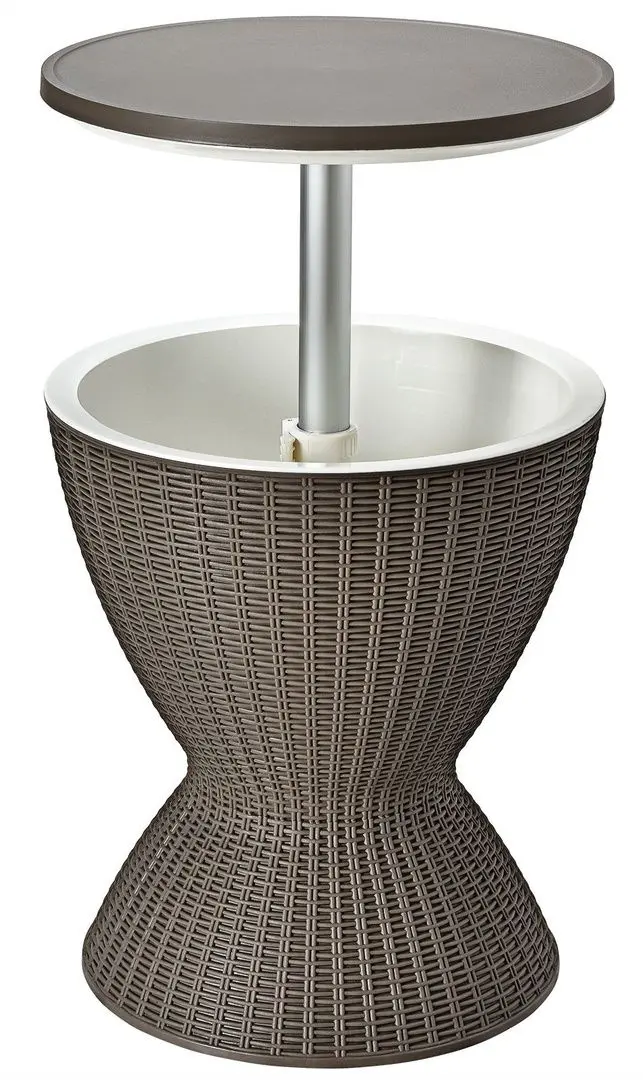 Masa de bar cu frapiera pentru servire Costway OP70810CF (Brown) - 2