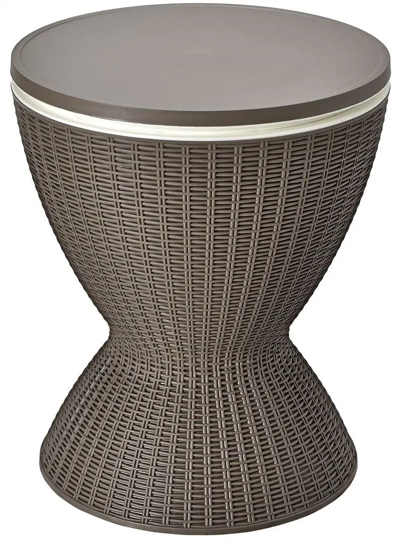 Masa de bar cu frapiera pentru servire Costway OP70810CF (Brown) - 3