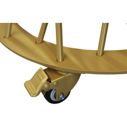 Masa de bar DP Safira Evenimente cu role 80x80 (White/Gold) Thumb