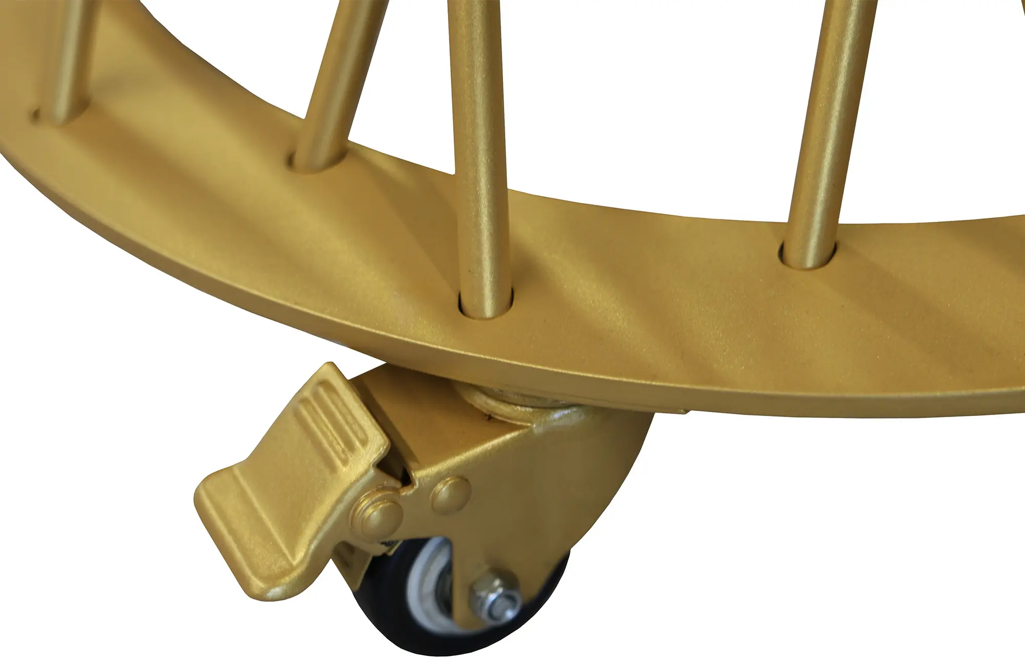 Masa de bar DP Safira Evenimente cu role 80x80 (White/Gold)