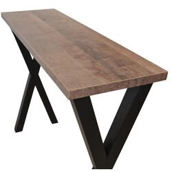 Барный стол DP Xena 1200x400 (Dark Wood/Black) Thumb