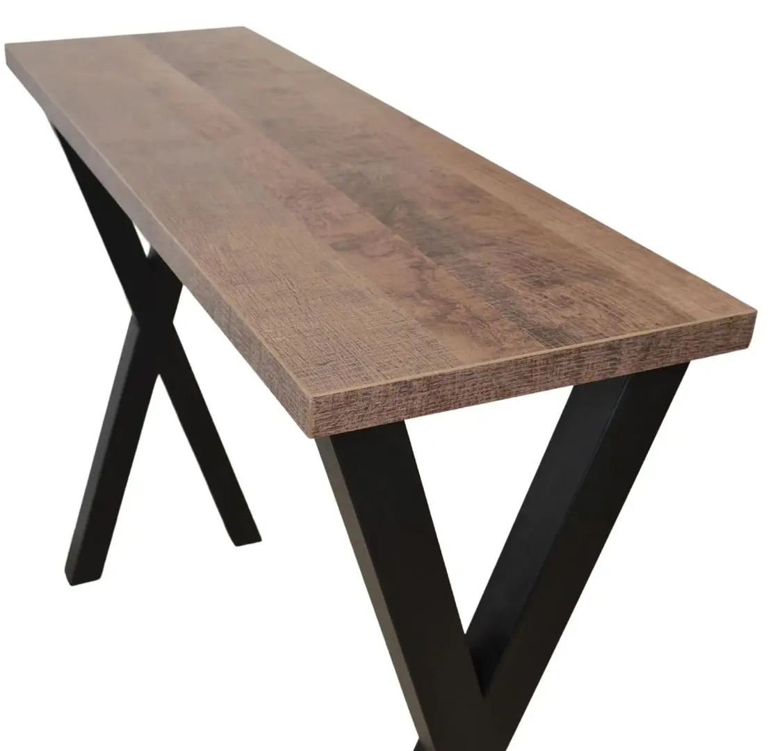 Барный стол DP Xena 1200x400 (Dark Wood/Black) - 4