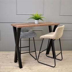 Барный стол DP Xena 1200x400 (Dark Wood/Black) Thumb