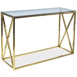 Masa auxiliara Signal Elise C 120x40 (Glass/Gold)