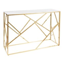 Masa auxiliara Signal Escada C II 120x40 (White Marble Effect/Gold) Thumb