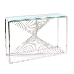 Masa auxiliara Signal Flame C 120x40 (Glass/Chrome)