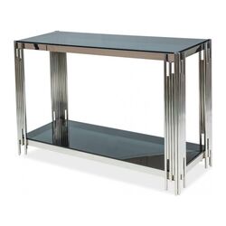 Masa auxiliara Signal Fossil C 120x40 (Smoked Glass/Chrome)