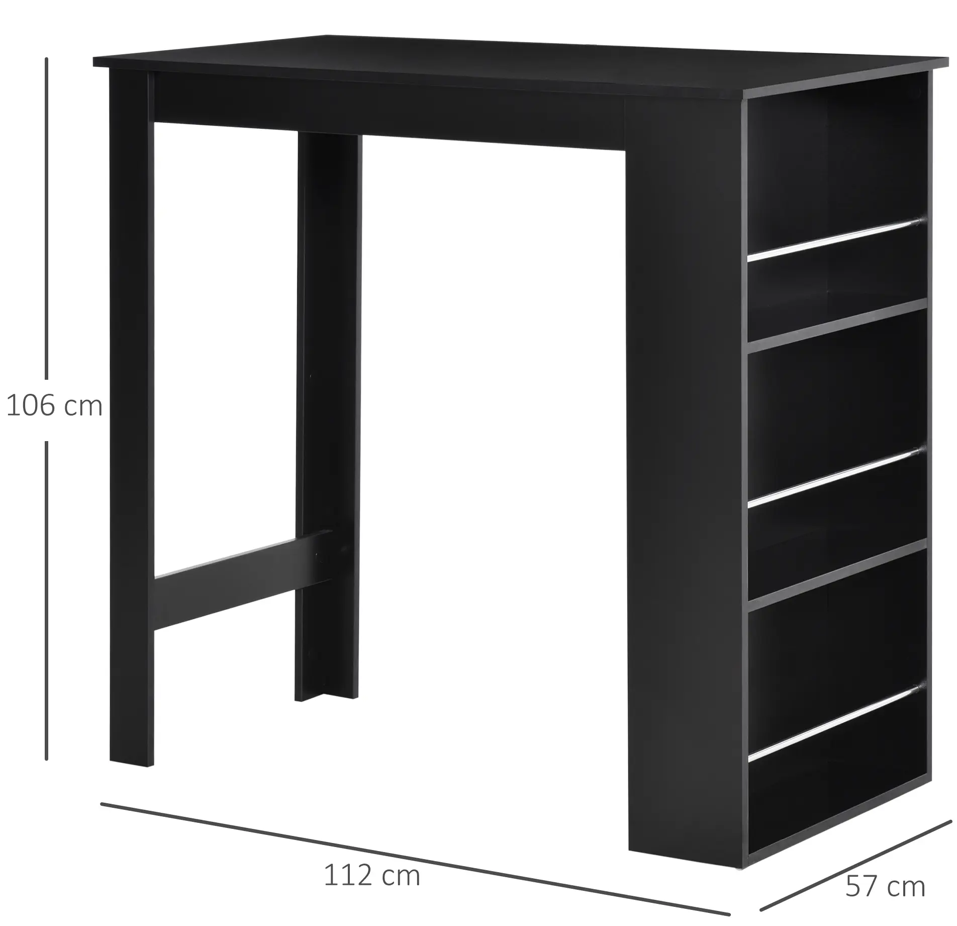 Барный стол Homcom 835-390BK (Black) - 2