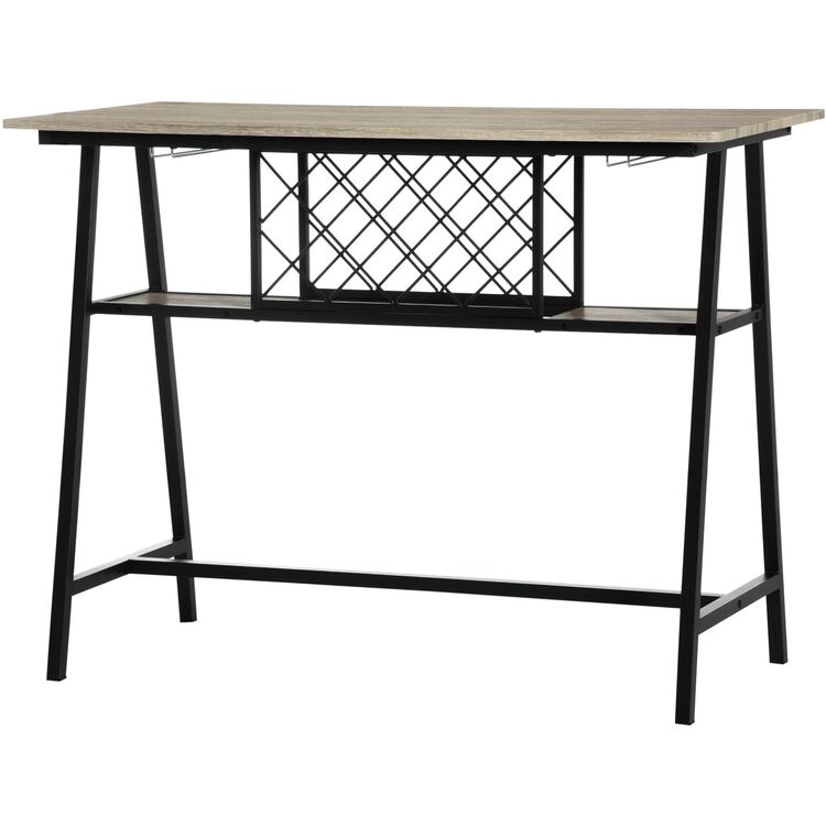 Барный стол Homcom 835-698V00RB 120x60x91 cm (Wood/Black)