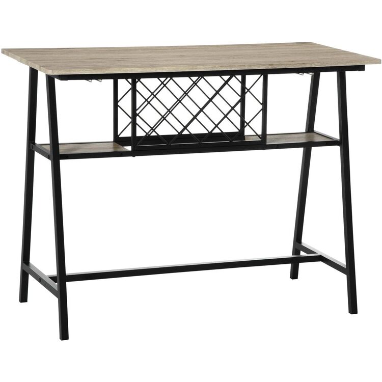 Барный стол Homcom 835-698V00RB 120x60x91 cm (Wood/Black)