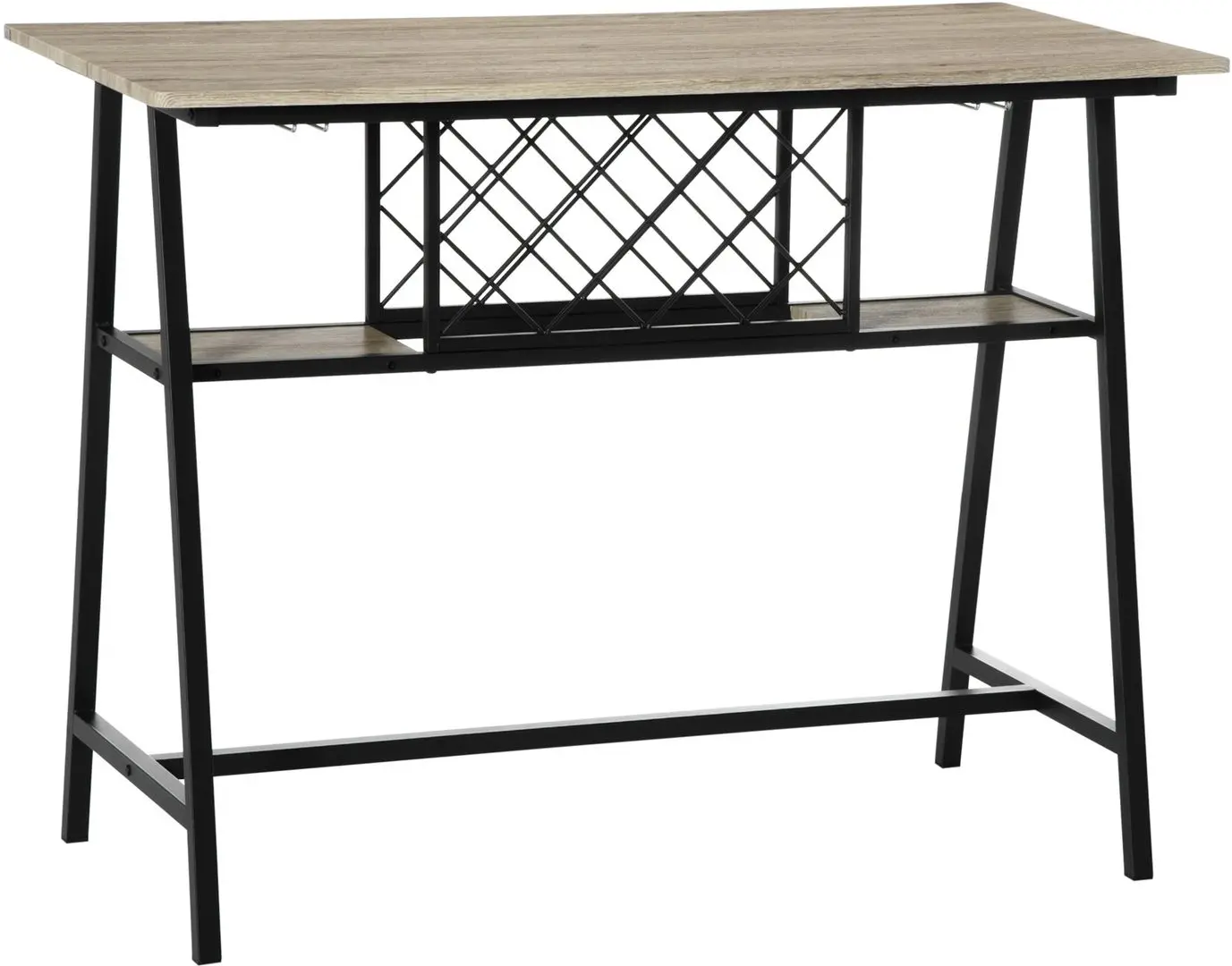 Masa de bar Homcom 835-698V00RB 120x60x91 cm (Wood/Black) - 3