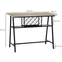 Барный стол Homcom 835-698V00RB 120x60x91 cm (Wood/Black) Thumb