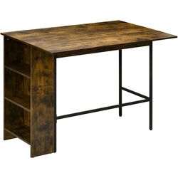 Masa de bar Homcom 835-785V00RB 120x76x91 cm (Rustic Brown) Thumb