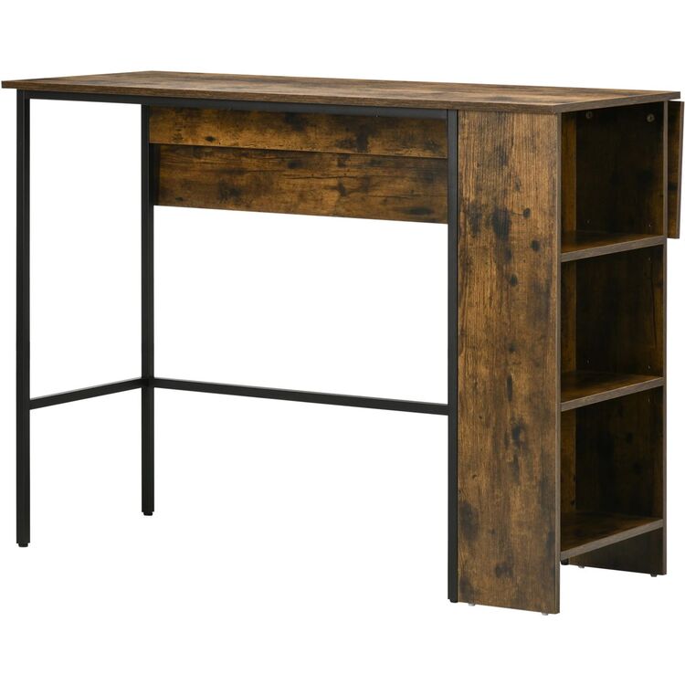 Masa de bar Homcom 835-785V00RB 120x76x91 cm (Rustic Brown)