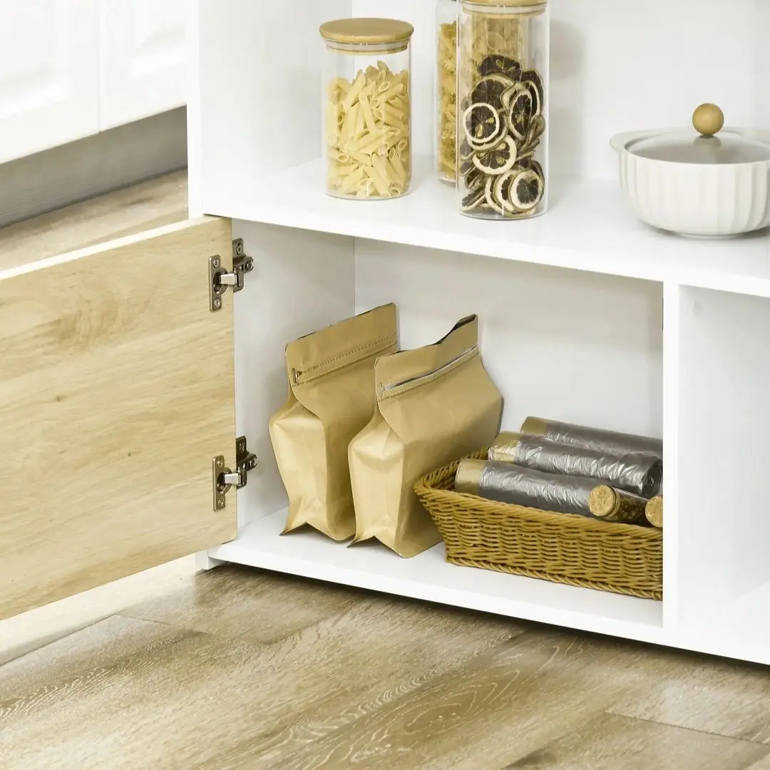 Masa de bar Homcom 835-953V00WT 116x79x91 cm (White/Natural Wood)