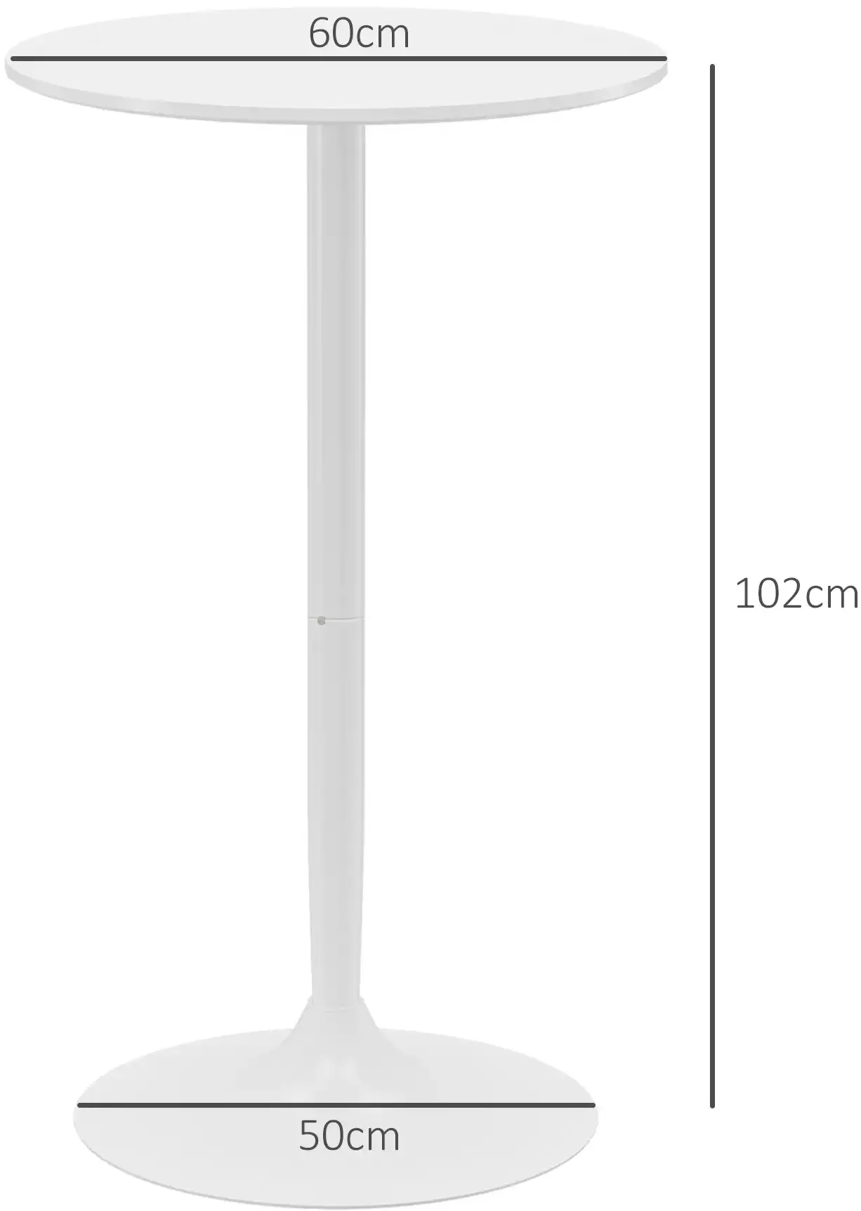 Барный стол Homcom 83A-069V80WT (White) - 5