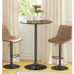 Masa de bar Homcom 83A-069V81BK 70x70x102 cm (Black) Thumb